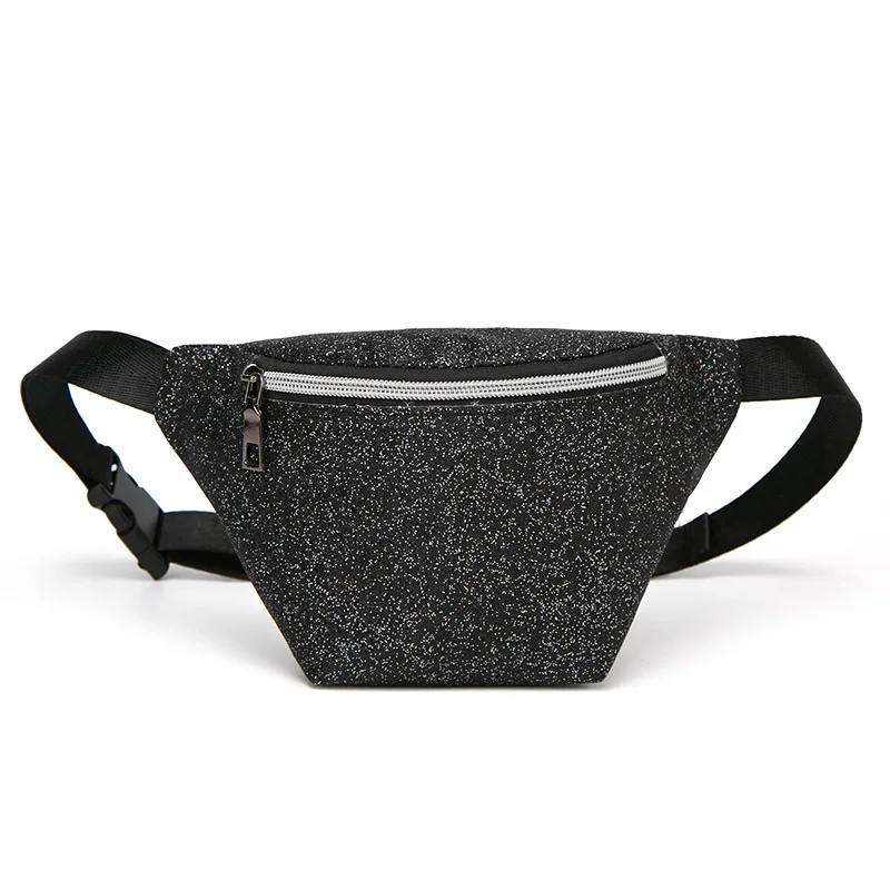 2020 New Brand Fashion USA Glitter Sequin Women Bum Bag Fanny Pack Travel Waist Bag Belt Pouch Wallet