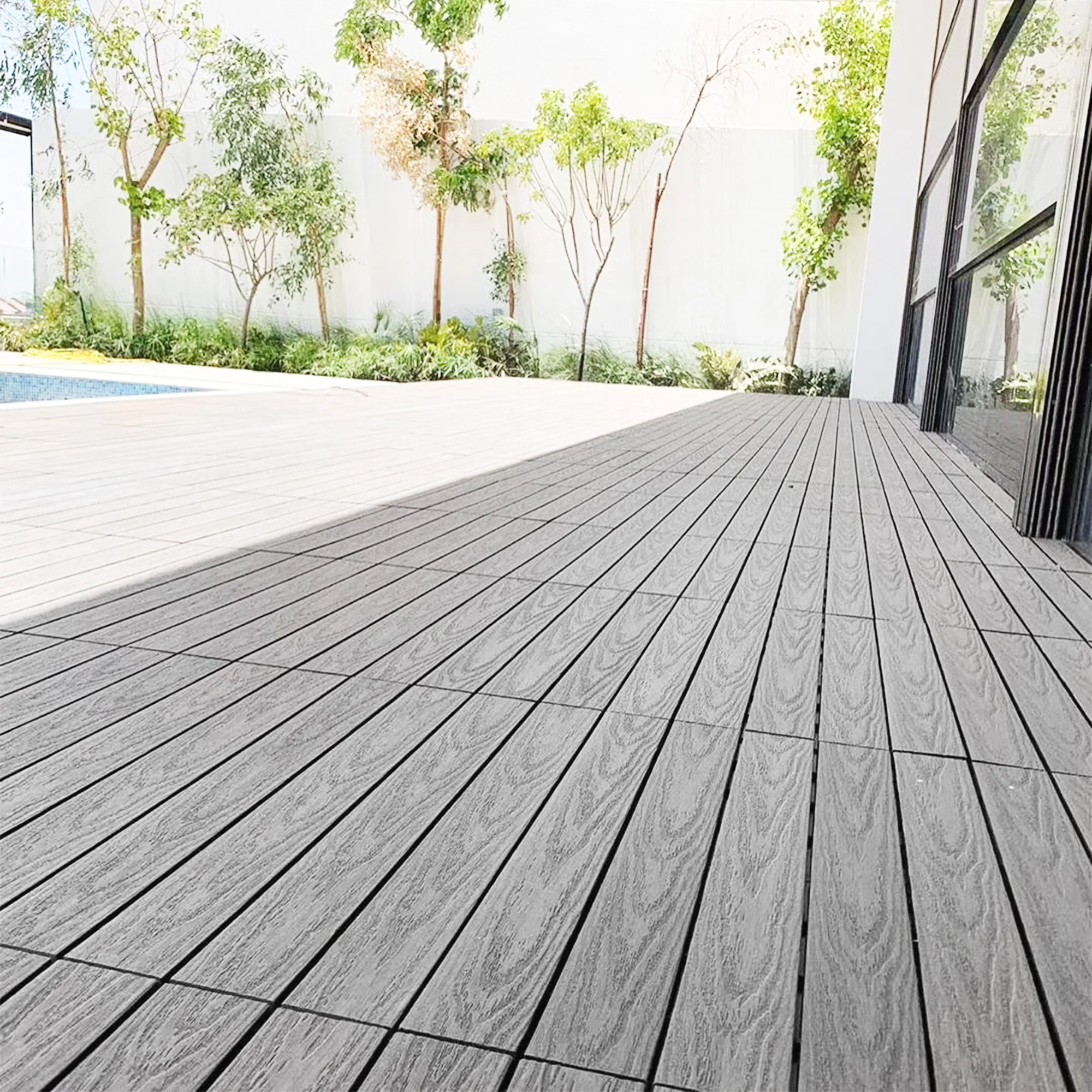 Garden landscaping board easy install low price wood plastic composite decking