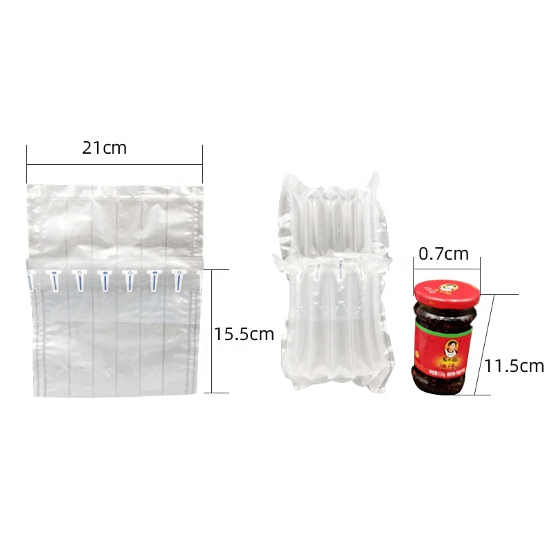 Air column roll of air cushion for column bag glass can of air cushion for food storage tin packaging and inflatable bag
