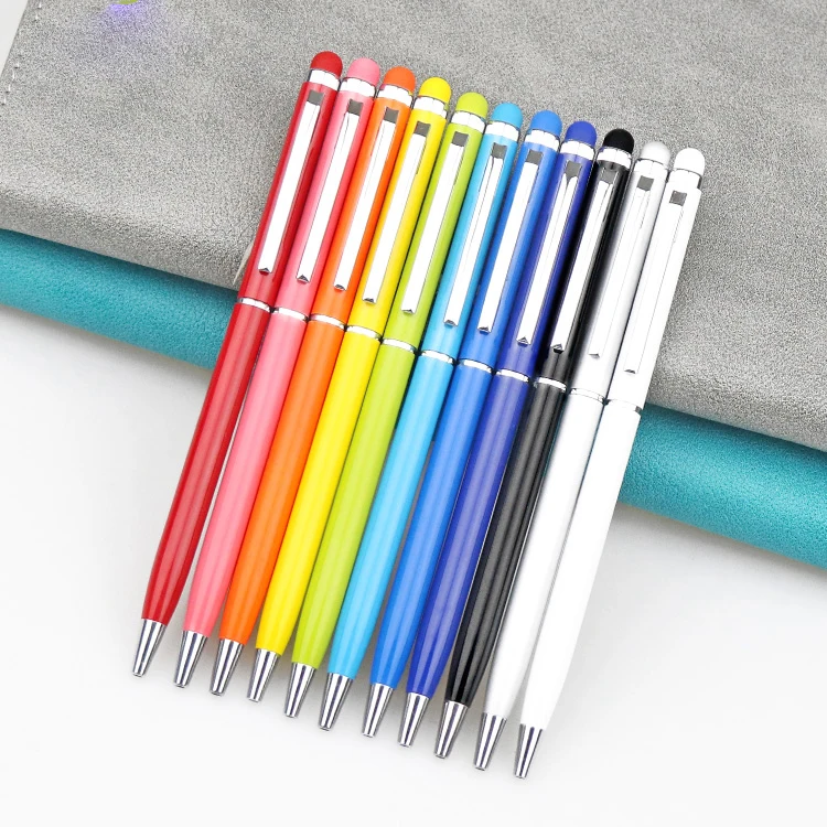Logo-Customized Metal Ballpen Stylus - Ideal for Office Notes, School Assignments, at a Great Price
