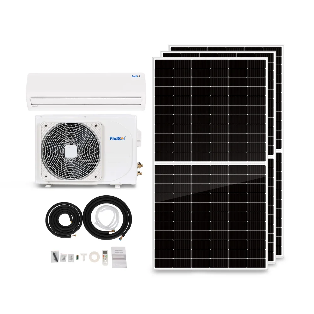 12000BTU 1 ton 1.5HP Solar Air Conditioner AC DC Hybrid Cooling Solar Powered Split Air Conditioner