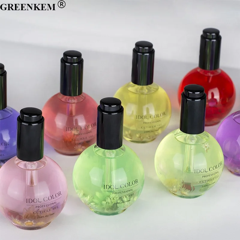 New 75ml Dried Flower Nail Cuticle Oil Large Capacity Anti Stabbing Keratinous Layer Cuticle Oil Repair Nail Cuticle Oil