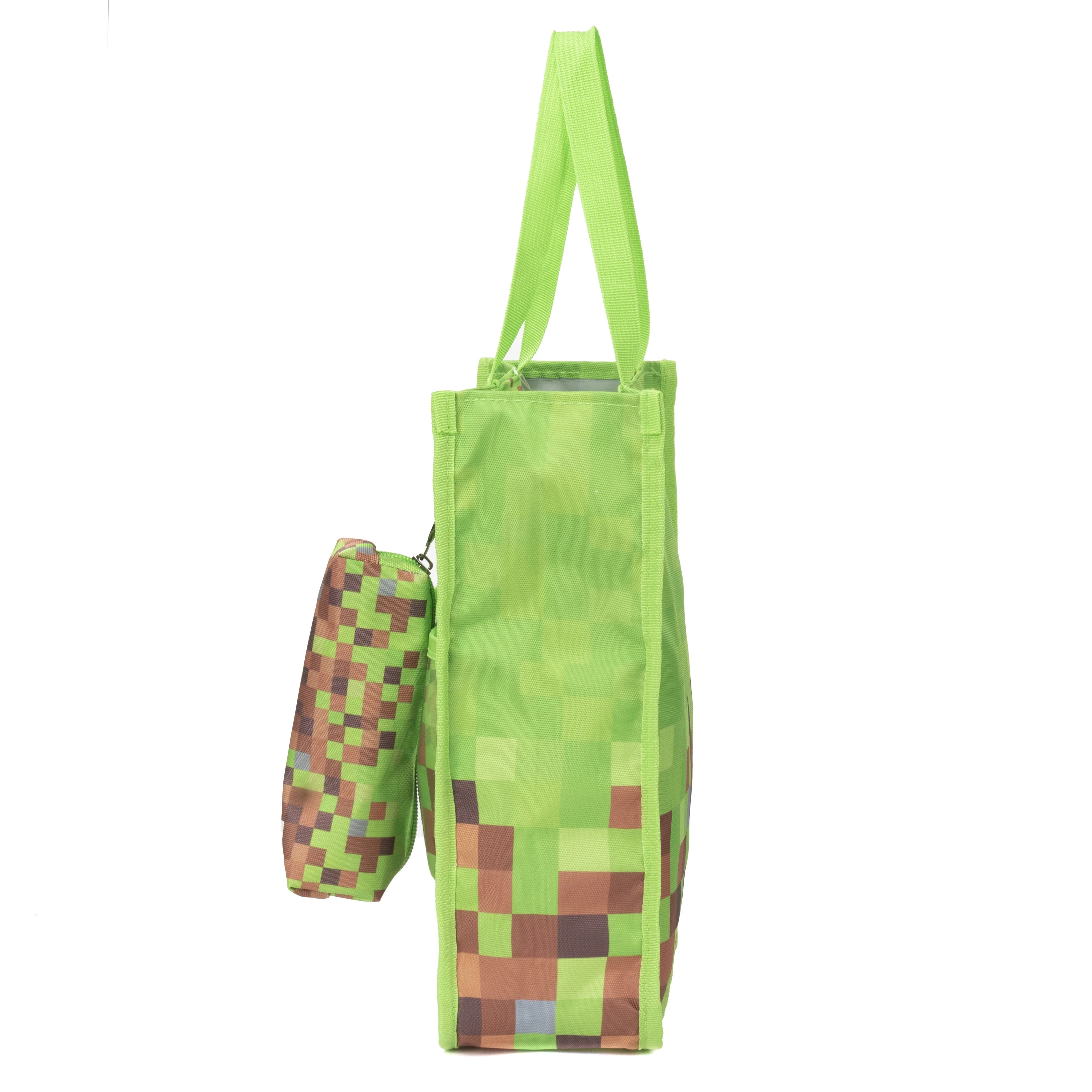 Custom  Handmade Recycled  Personalised Cute Clear Beach Full Print Sublimation Zipper Reusable Book Bag Tote Bag  For Boys Girl