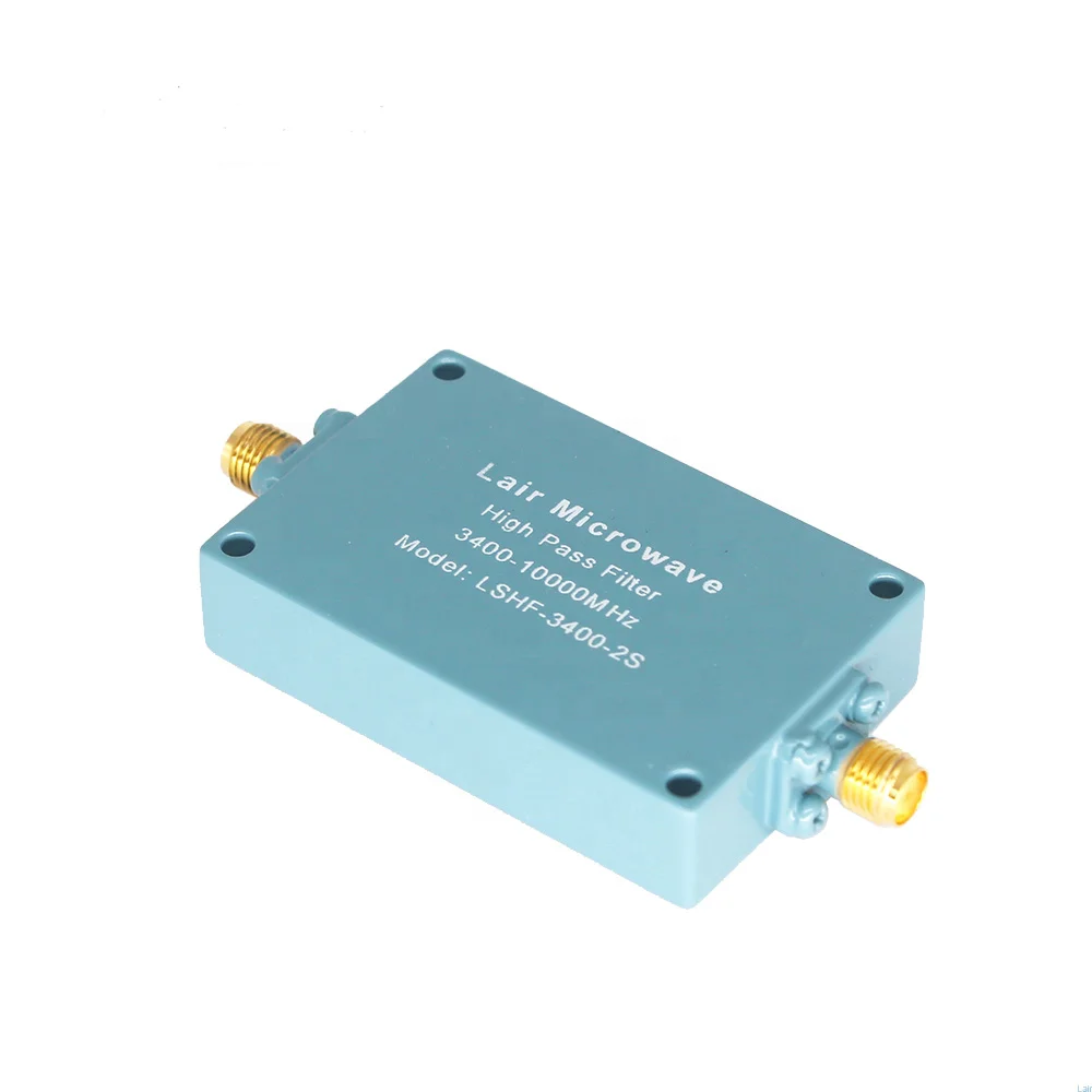 Factory supply 3400-10000 MHz Ultra Low Loss Military Grade Cavity RF Band Pass Filter with S MA Female connector