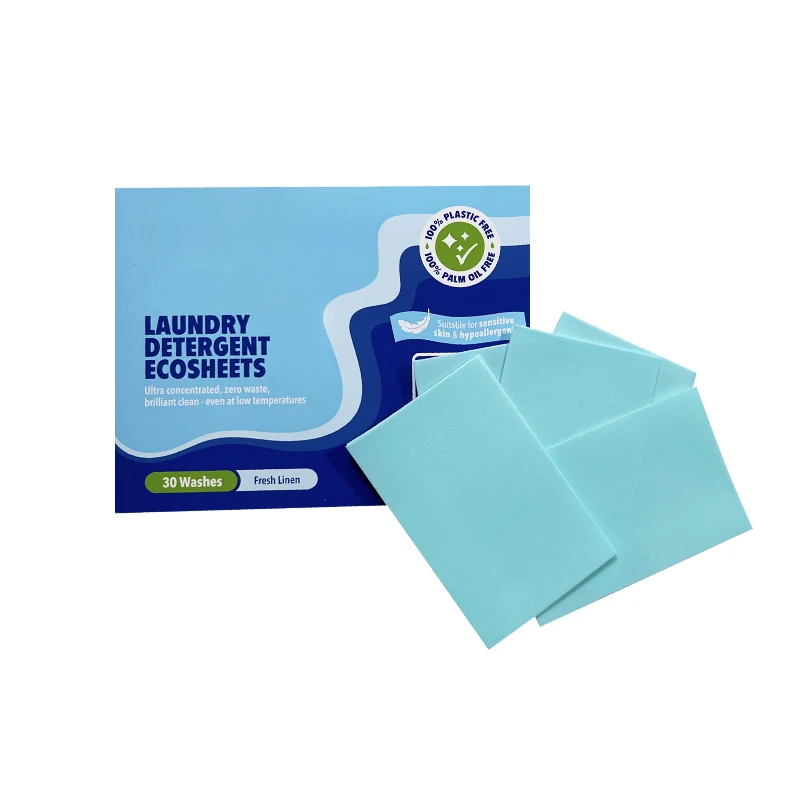 High quality hypoallergenic safe pure plant concentrated cleaning laundry detergent sheet