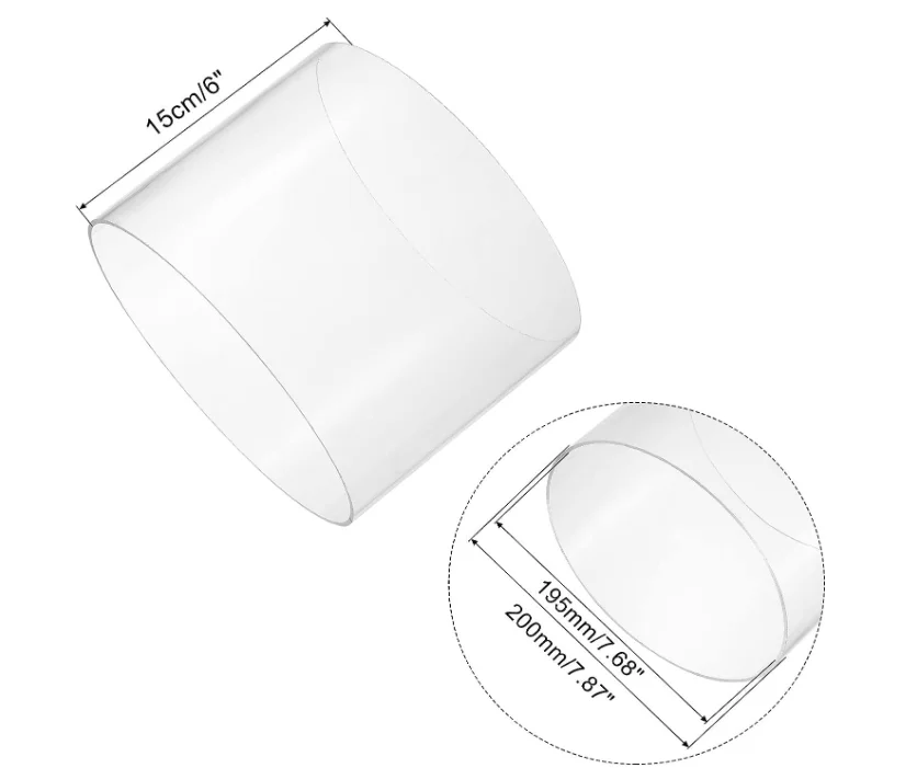 High Quality Transparent Clear Polycarbonate Pipe Colorful PVC PC PMMA Acrylic Plastic Tube