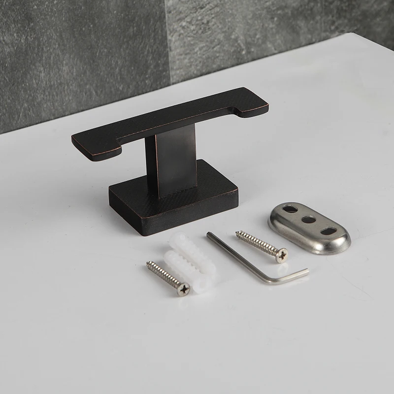 
Vintage black double sided wall hooks bathroom accessories set hanging 