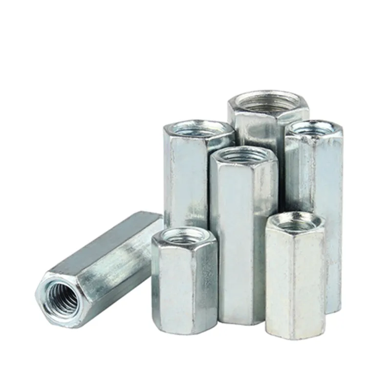 Round Coupling Nut M8 M6 M10 M5 m22 M4 1/4 Inch Customization Iron Long Round Connector Nuts