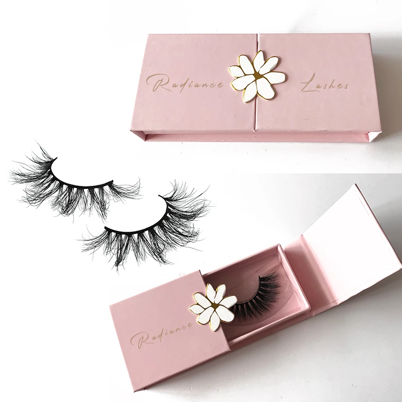 3D REAL Mink eyelash lash packaging box custom best false eyelashes