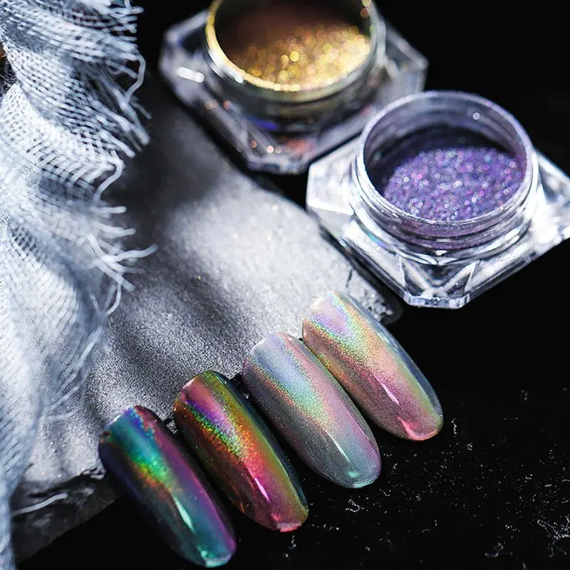 Colorful Top-Quality Holographic Color Shifting Glitter Powder Chameleon Laser Powder For Nail