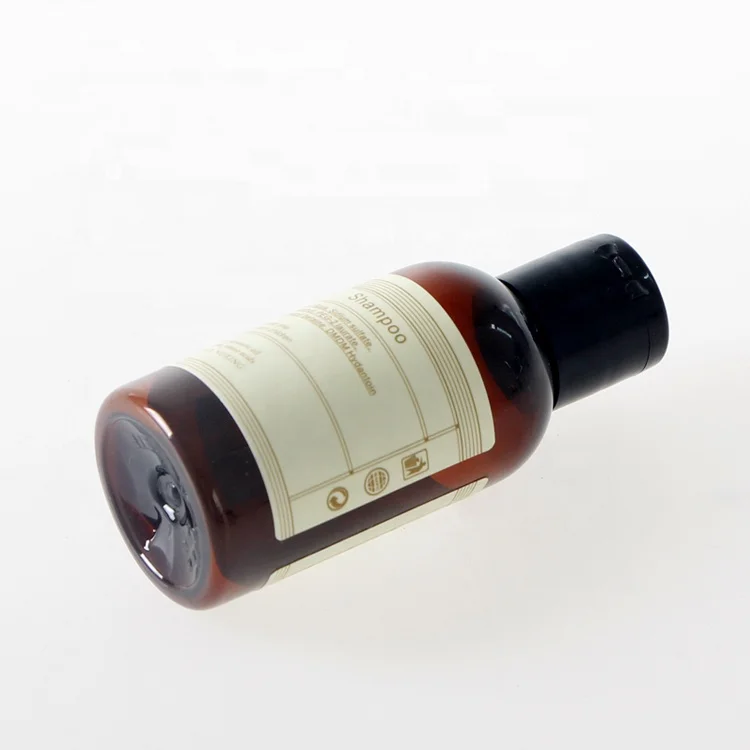 40ML black mini size amber travel hotel pet shampoo bottle