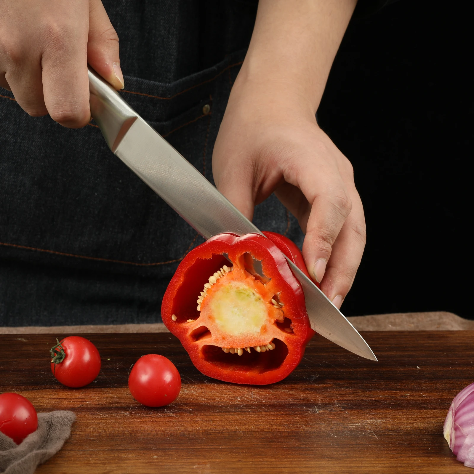 High Quality Carbon Stainless Steel 16 pcs Set Kitchen Knives with Knife holder Chef sets Nakiri Kitchen Knife Sets