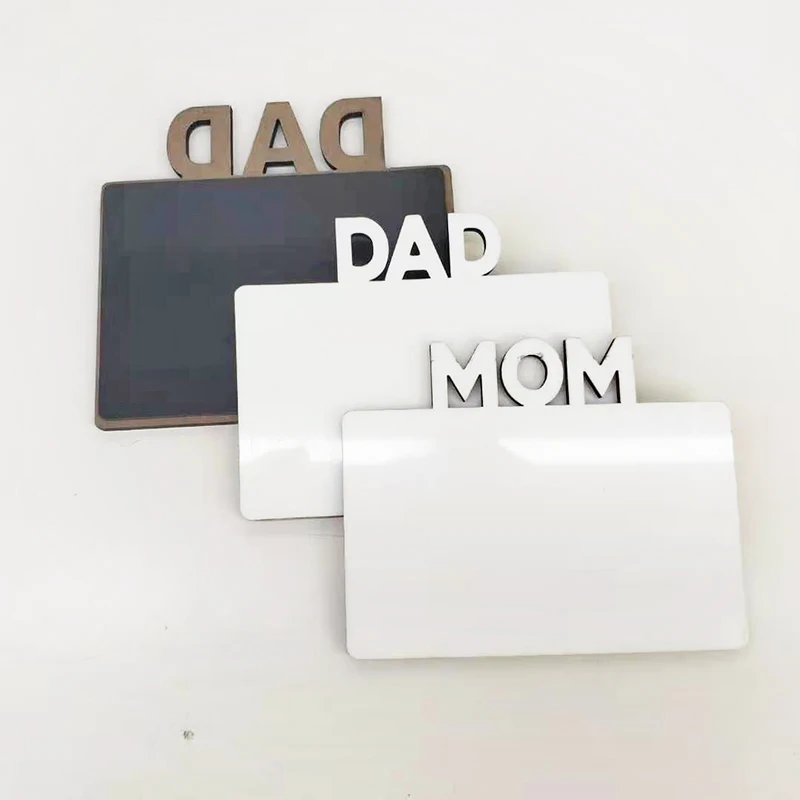 sublimation wood fridge magnet MOM DAD GRAD LOVE