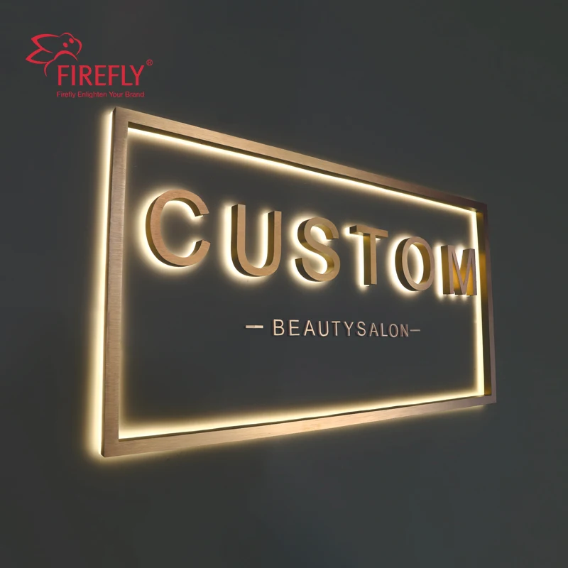 Custom Store Company Brand Logo Letter Sign Backlit Business Led Channel Signs for Beauty Salon Business