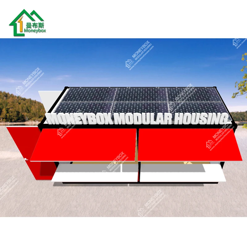 2018 new design 20ft prefab easy transport mobile portable fast food container shop