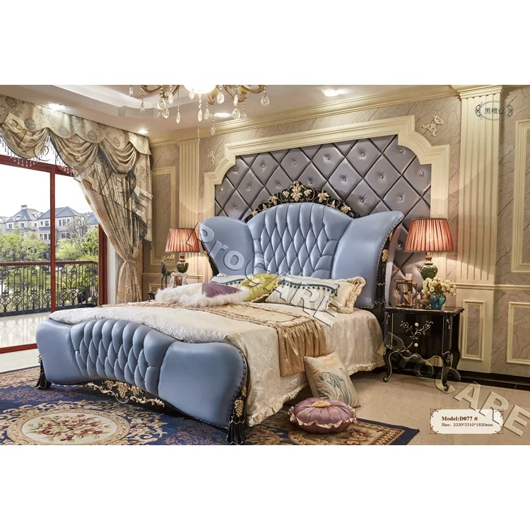 Modern style royal furniture Retro red luxury bedroom sets
