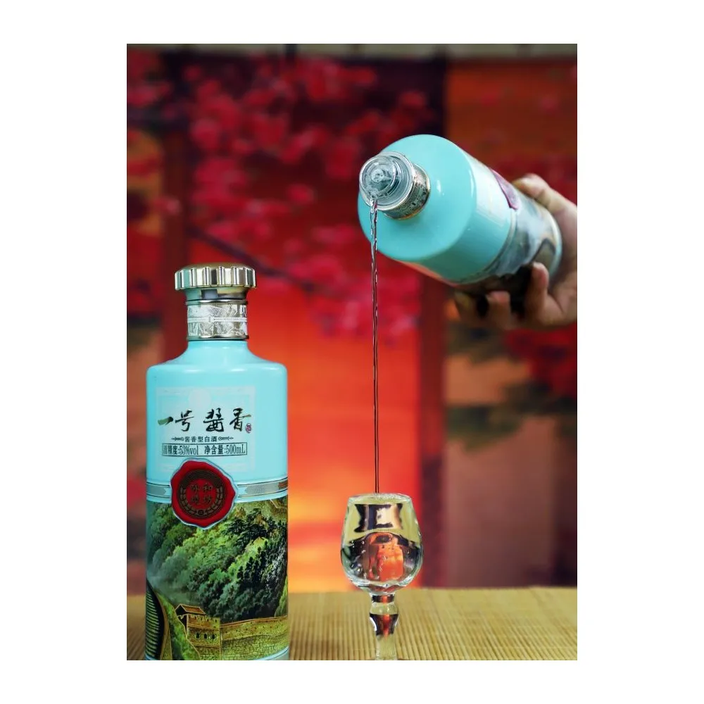 High Quality Good Price 500Ml Blue Colour Bottle Maotai-Flavor Liquor White Liquor