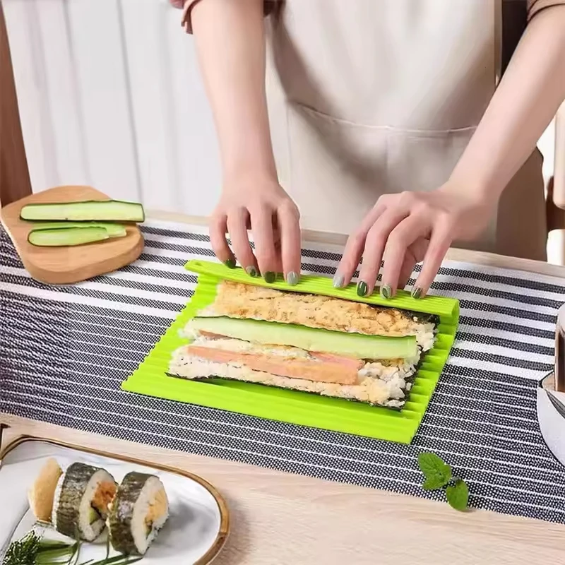 Sushi rolling tool silicone sushi hand roll film  Mat Kitchen Tools