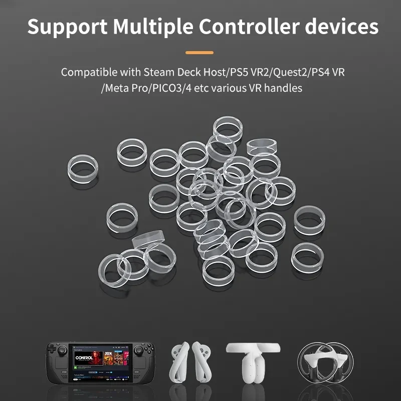 4PCS Protect Joystick Silicone Ring for Steam Deck/Quest2/Pico4 Wear Resisting Rubber Joystick Cover for PS5 VR2/Meta Pro