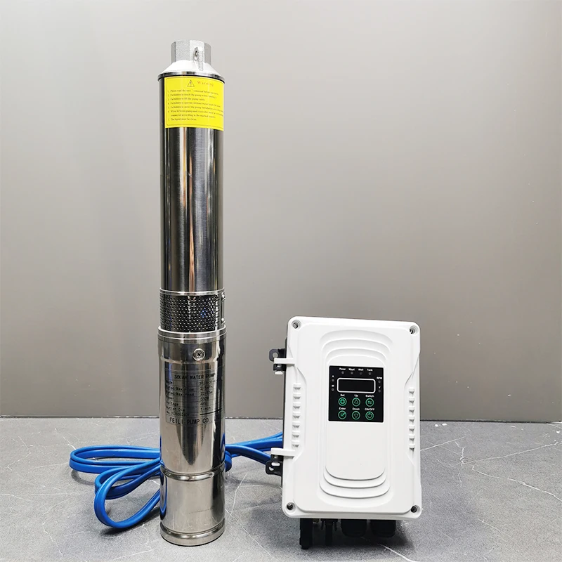 60m head automatic submersible solar powered borehole water pump 600w solar water pump for home use