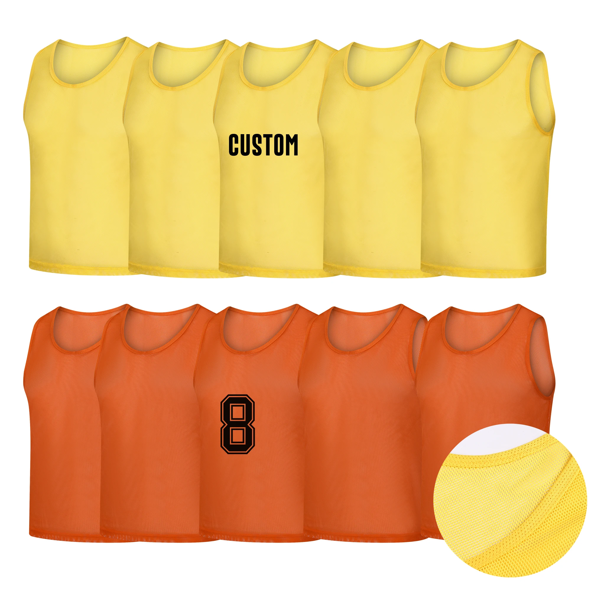 wholesale Sports soccer Football Basketball Team Sports Breathe Training Bibs Vests Scrimmage Vests Mesh Youth Adult Pinnies