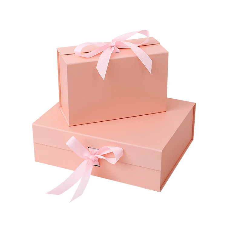 LOW Price Colorful Magnetic Closure Folding Paper Gift Box for Clothes Packaging with Ribbon