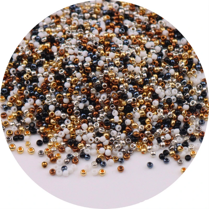 Wholesale High Quality 1.5mm Gold Glass Beaded Crystal Beads DIY Handmade Loose Beads