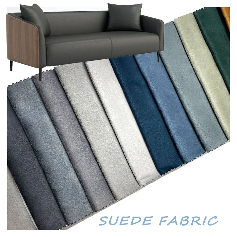 Hot Selling Multi-colors Design Sofa/ Car Suede Fabric 100% Polyester Upholstery Fabric For Home Textile