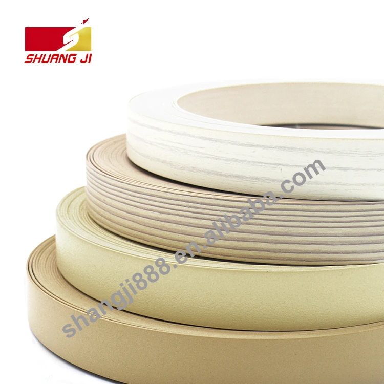 custom embossed surface white color 2mm 3mm pvc edge banding tape use for funiture