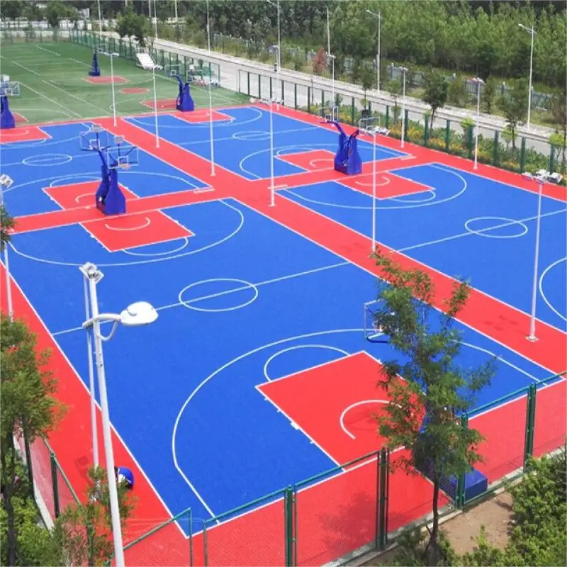 Outdoor  backyard floor tile for the whole 10-man basketball court