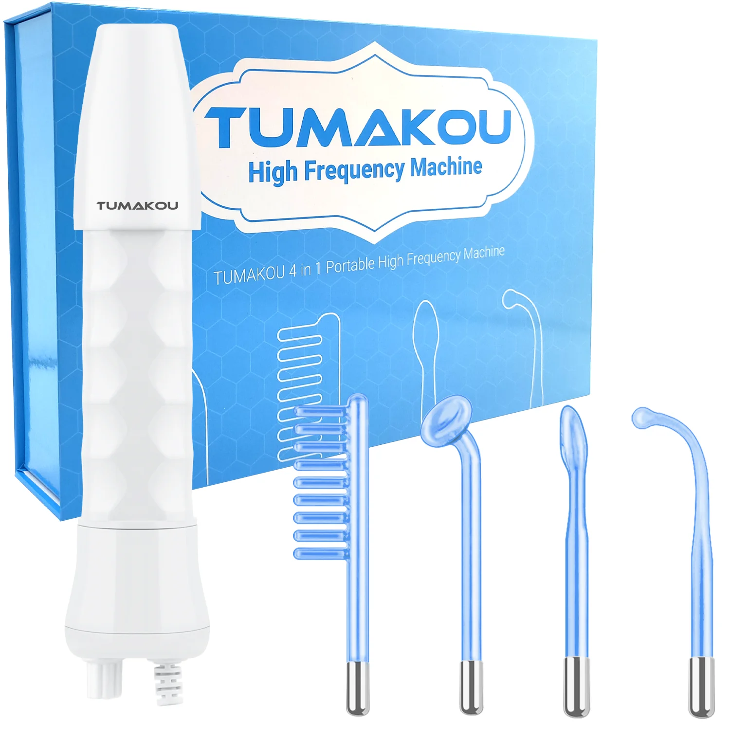 UUPAS Handheld High Frequency Facial Therapy High Frequency Facial Wand Skin Care Machine