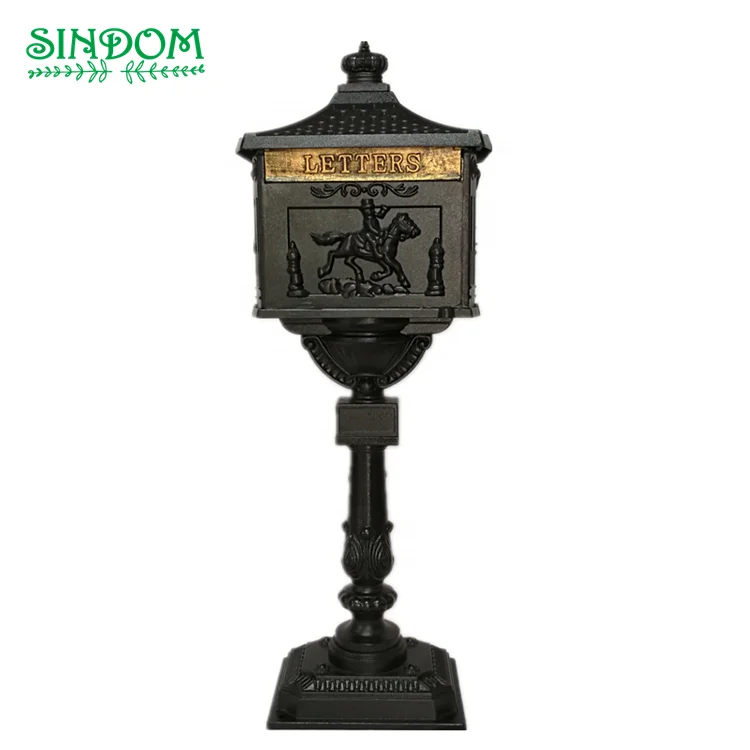 Hot Selling Garden Aluminum Standing Post Mail Box for Houses