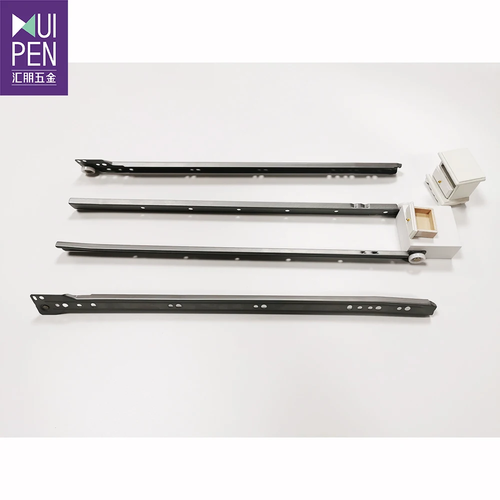 Factory price powder coated paint telescopic channel ball bearing push to open drawer slide soft close  extension  drawer runner