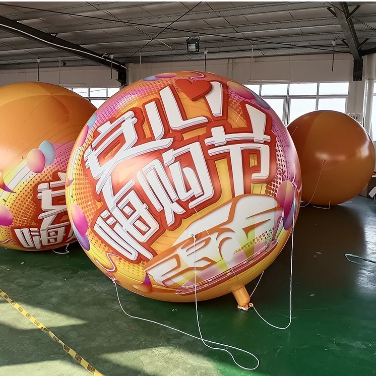 Popular Customized Advertising Inflatables round RC Blimp Airship Popular Outdoor helium Balloon Manufacturers in Sale