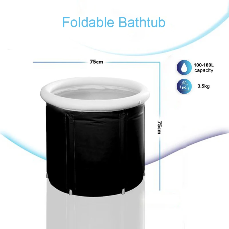 Factory Customized Fitness Man Adult PVC Portable Bath Tub Folding Bathtub for Ice