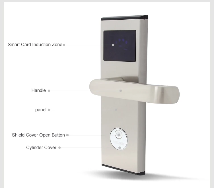 cost effective smart Hotel door lock RFID high quality hotel lock rfid with free management software