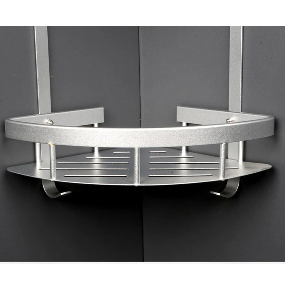 Luxury 304 Stainless Steel Bathroom Shelves Corner Racks Sus304 Triangle Bathroom Storage Rack Shower Rack Basket