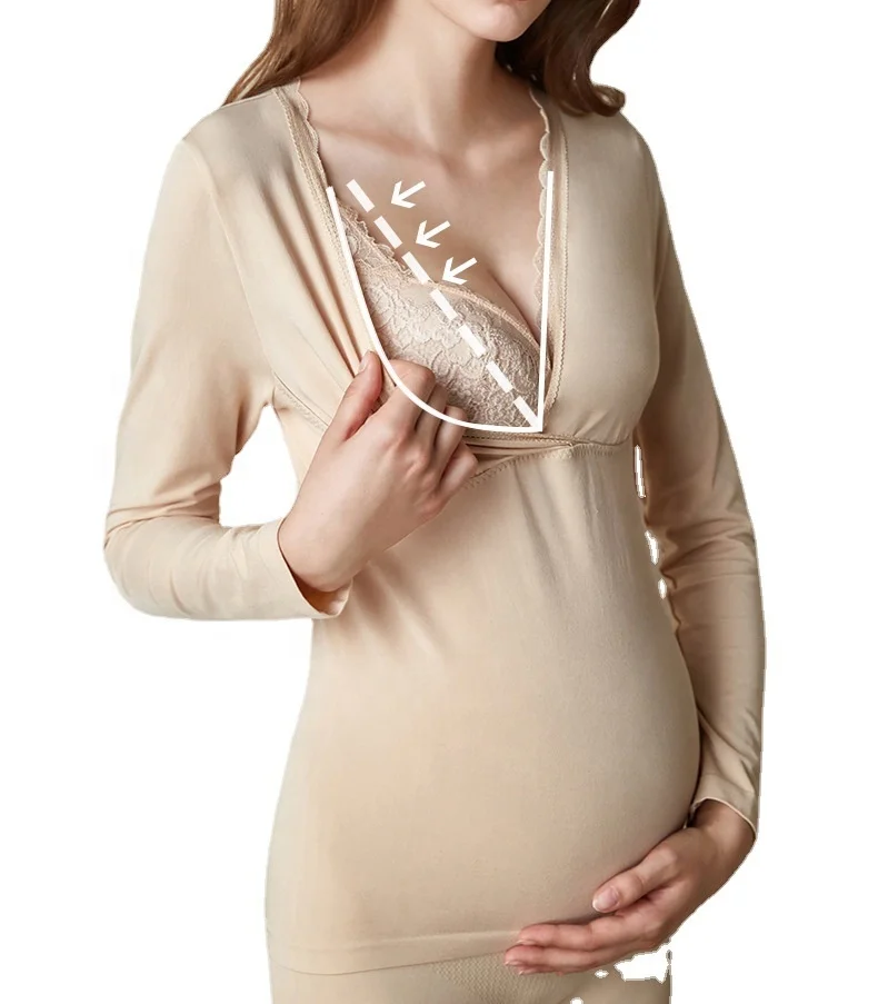 Plus size pregnant women autumn clothes long trousers postpartum breastfeeding pajamas