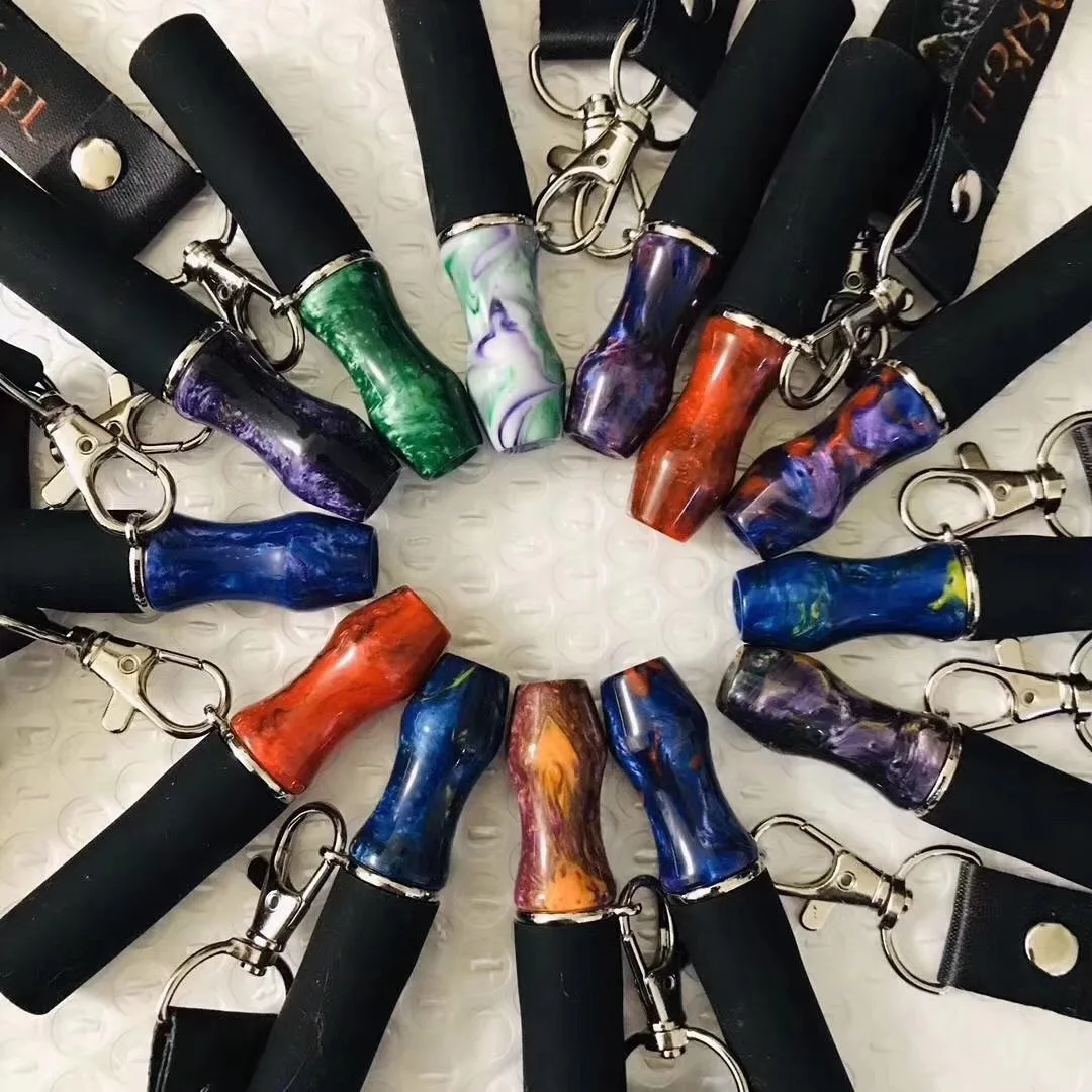 Aluminum Shisha Hookah Mouthtips Chicha Narguile Hookah Mouthpieces with Hang Rope Strap Smoking Accessories