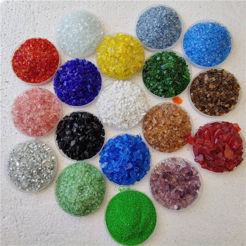 Factory Price Various Colors glass sand landscaping Glass Sand