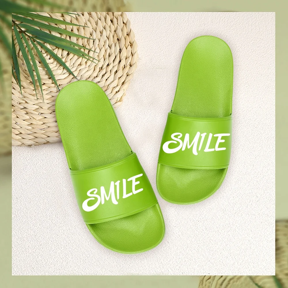 Hot selling custom logo PVC spa bathroom slide men and women slippers