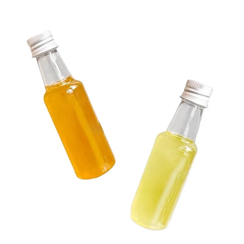 Hot Sale 50/ 100 Ml Plastic Alcohol Shot Bottle /Small Empty Plastic Shot Bottles For Wine / Small PET Drinks Bottles Container