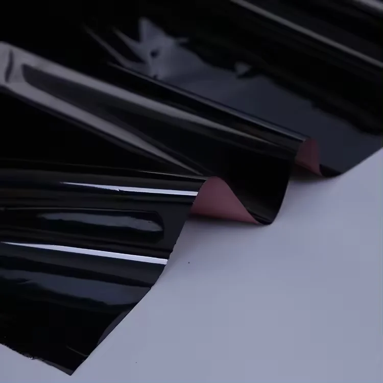 silicone coated pet film factory manufacturer window film soft black plastic film