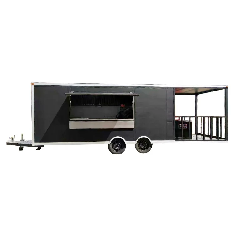 
Popular Remorque Food Truck Ice Cream Cart Food Van Concession Burger Trailer For Sale 