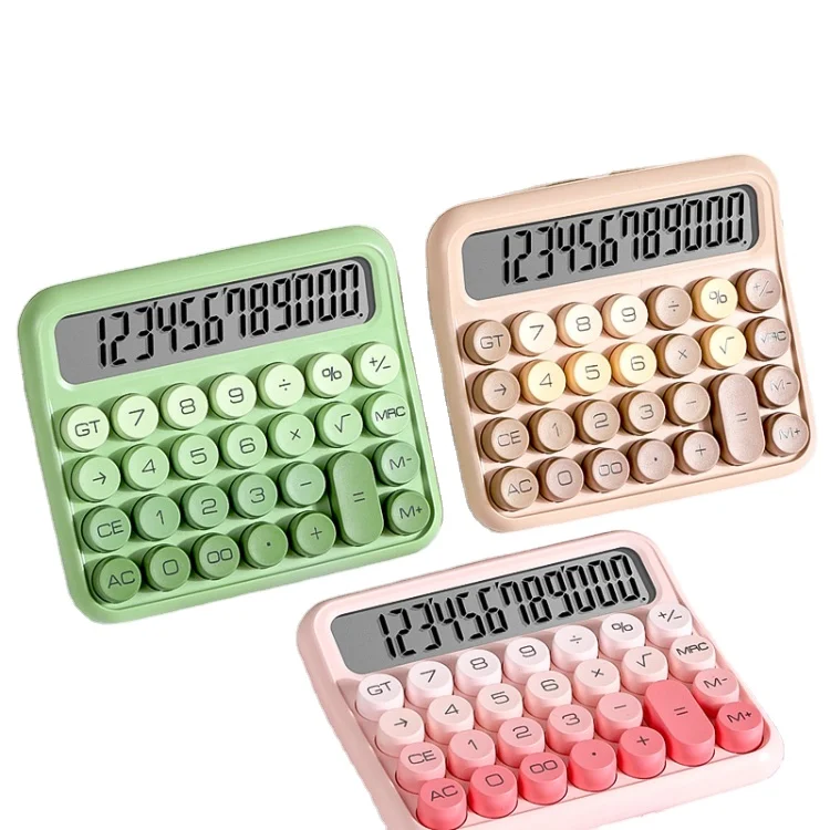 Business Calculate Electronic Desktop Cute Calculator Wwith New Colorful Key For Office Gift
