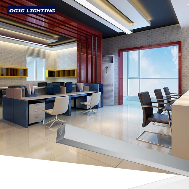 Dining room chandelier modern kitchen meeting room led lamp office long pendant linear light