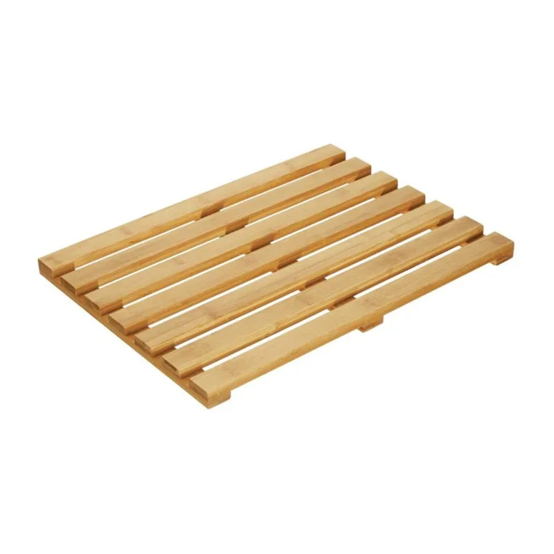 Eco-Friendly 100% Bamboo Non-Slip Rectangular Spa Bath Mat Bathroom Showers Mat