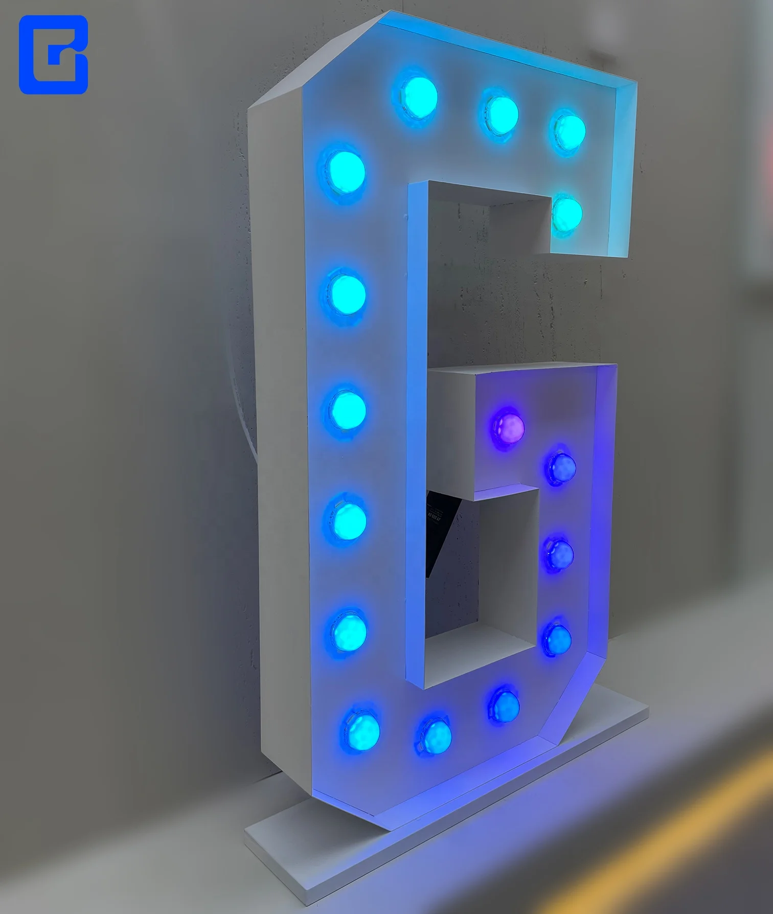 Dealers led letters store signage marquee numbers metal letters with light bulbs