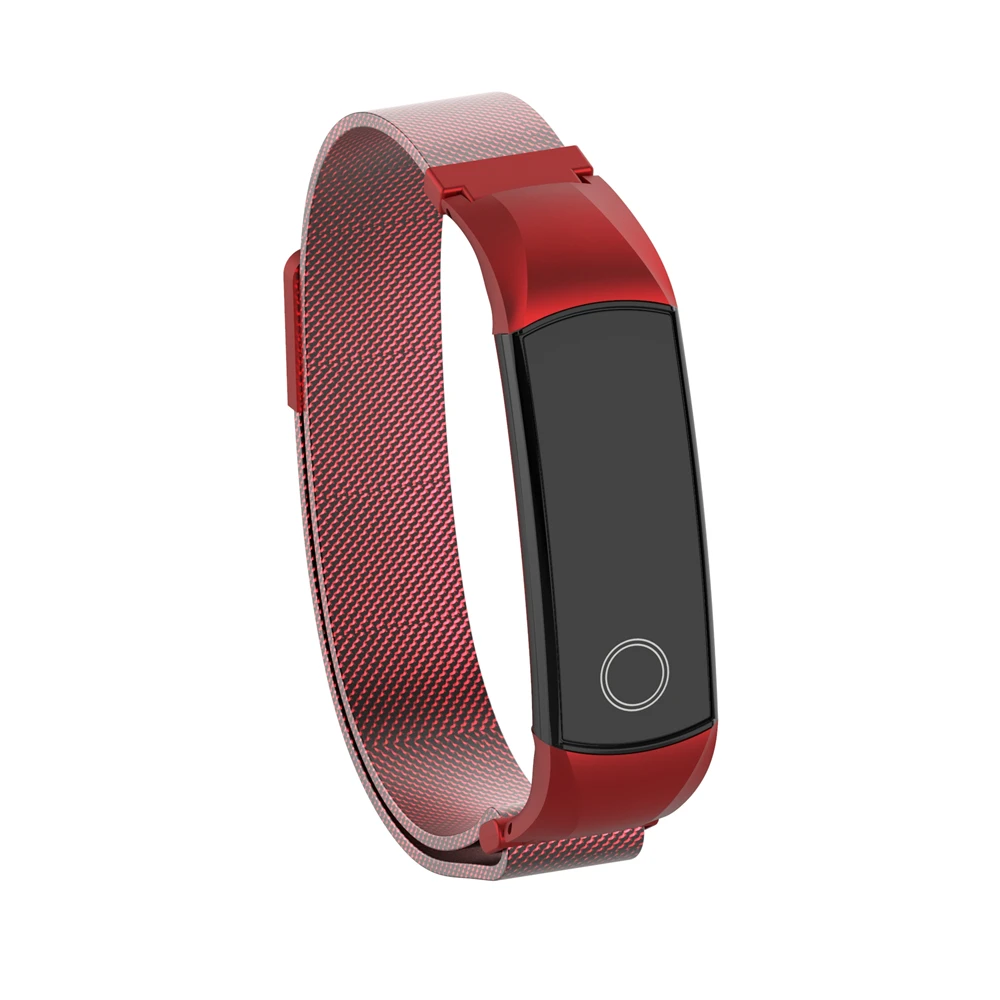 ODM HOLDMI 7083 series factory price red color milanese magnetic SS watch band for HUAWEI honor band 4