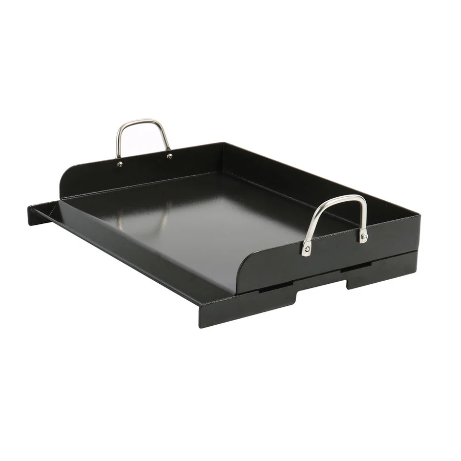 Factory Wholesale Cast Iron Grill Plate Outdoor Griddle Pan Flat Top Grill with Removable Handle
